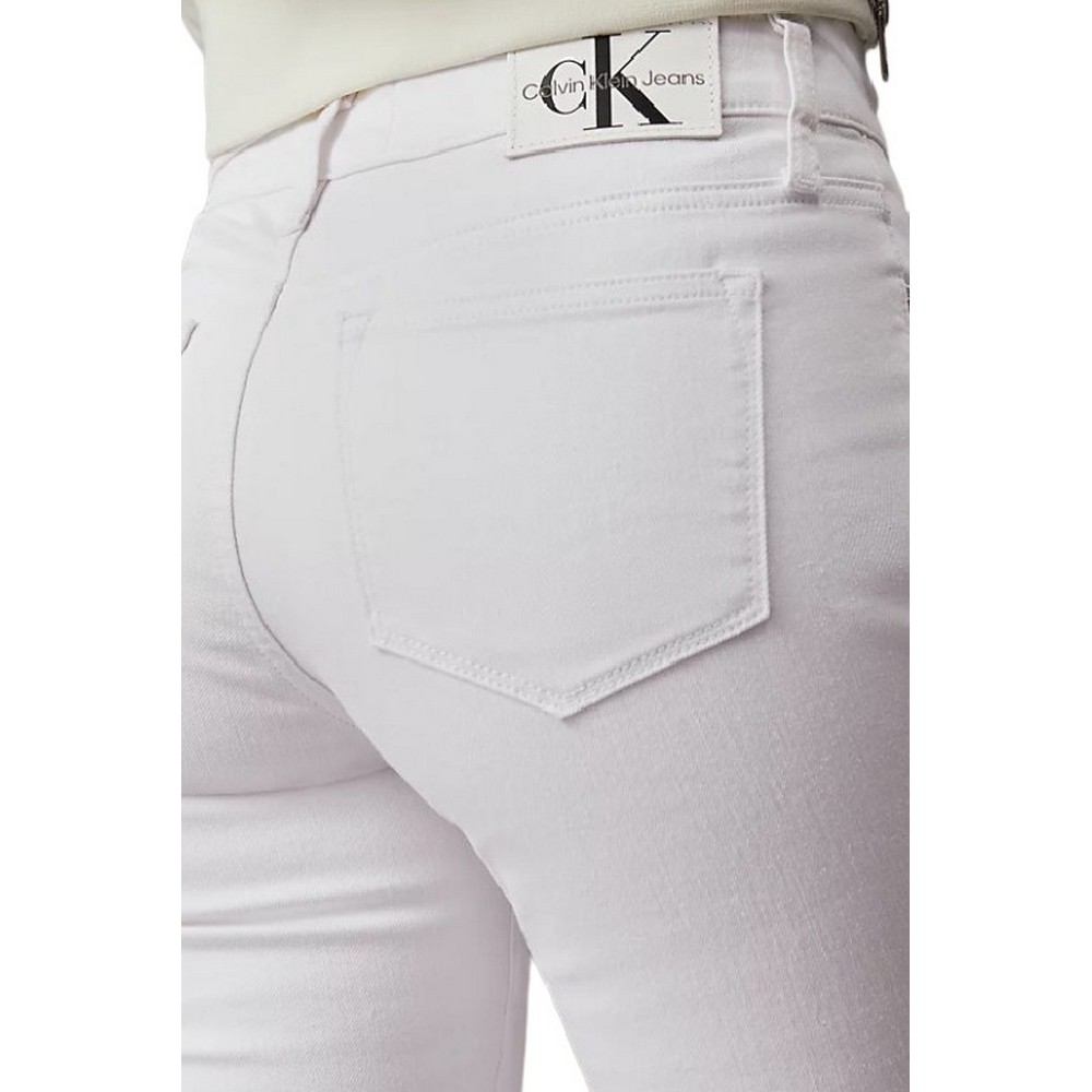 CALVIN KLEIN JEANS MID RISE SKINNY ΠΑΝΤΕΛΟΝΙ ΓΥΝΑΙΚΕΙΟ WHITE